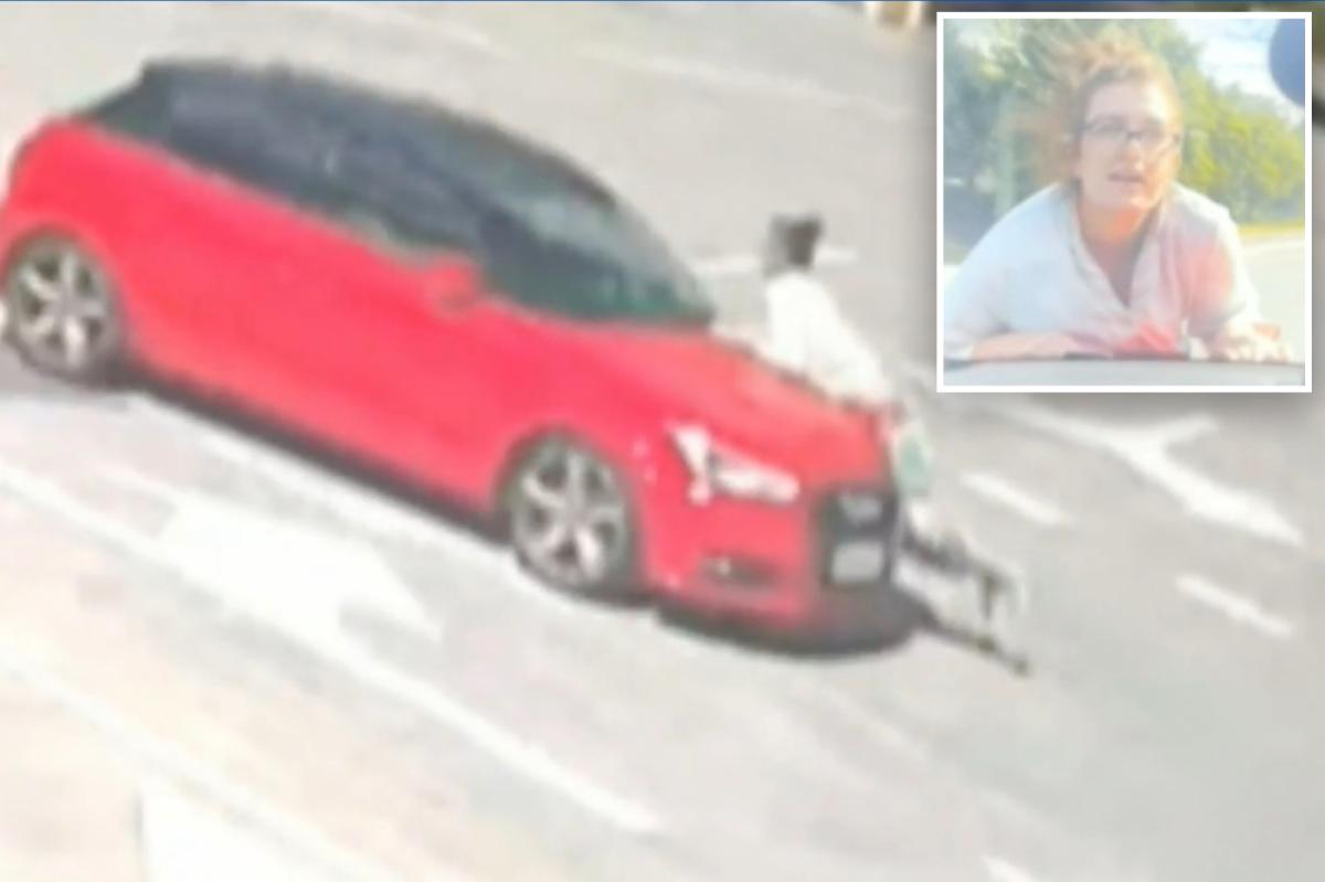 Wild moment: Woman clings to moving car in road rage incident in Australia